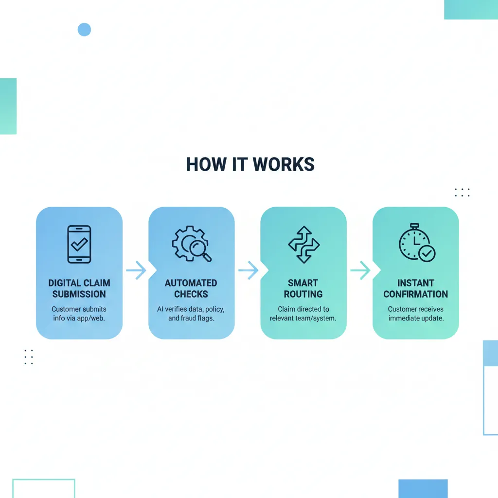 how FNOL automation works, from digital claim submission to automated routing and confirmation